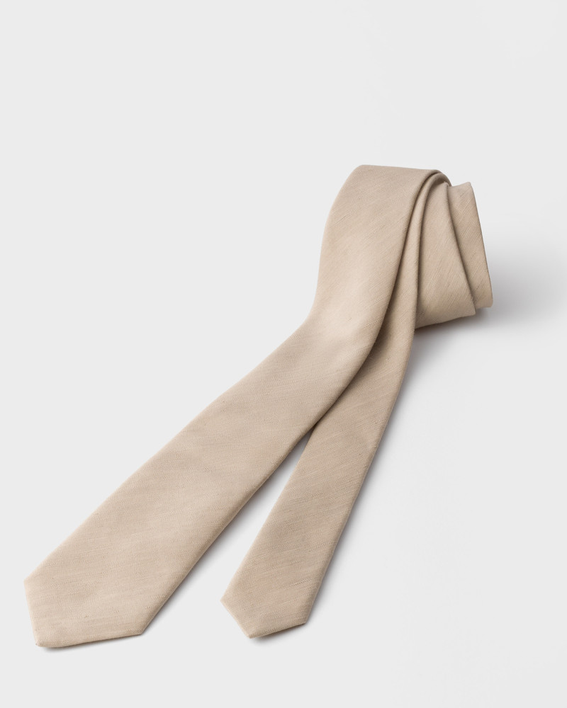 Prada Silk and linen tie outlook