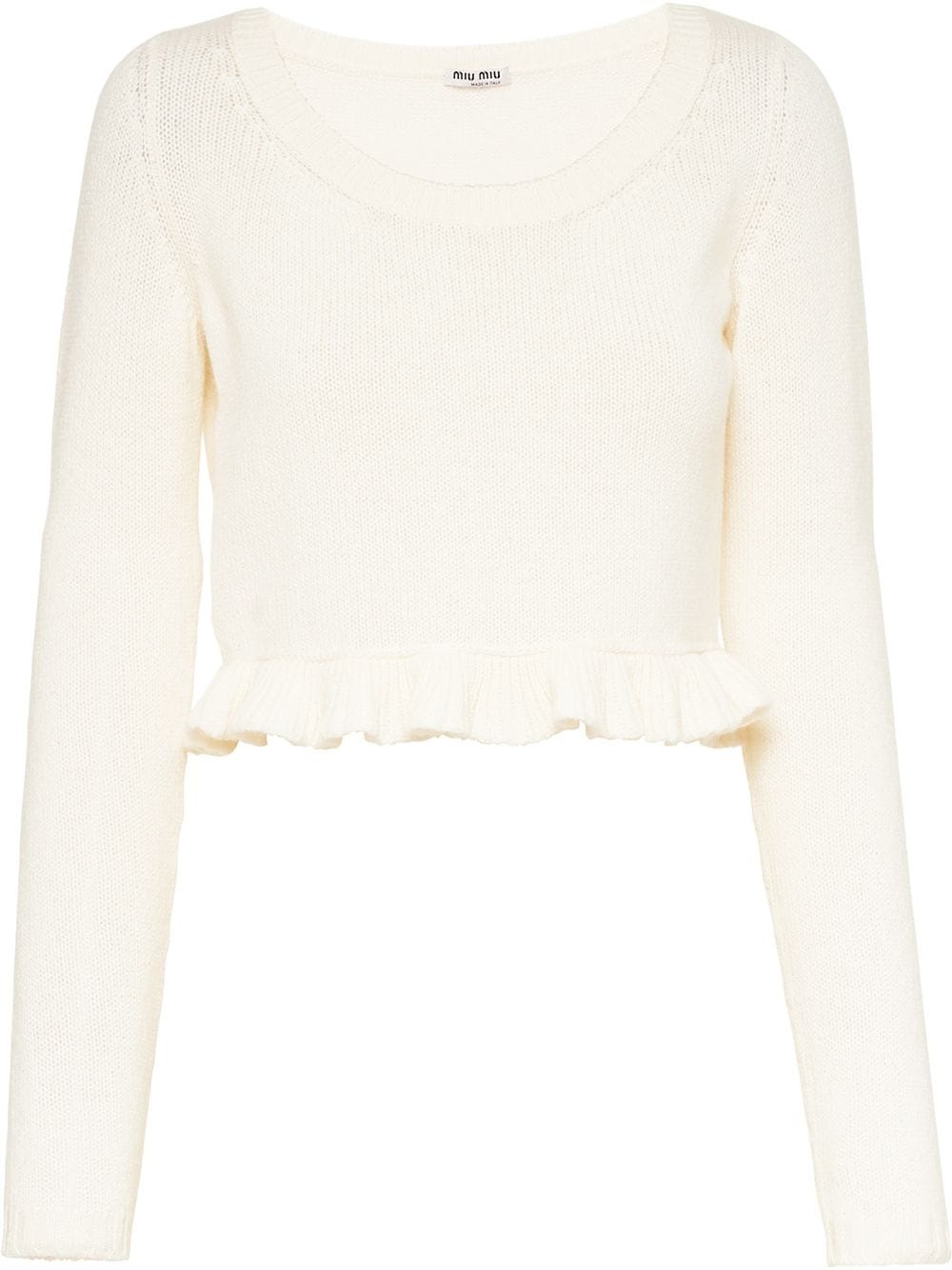 ruffled hem crop jumper - 1