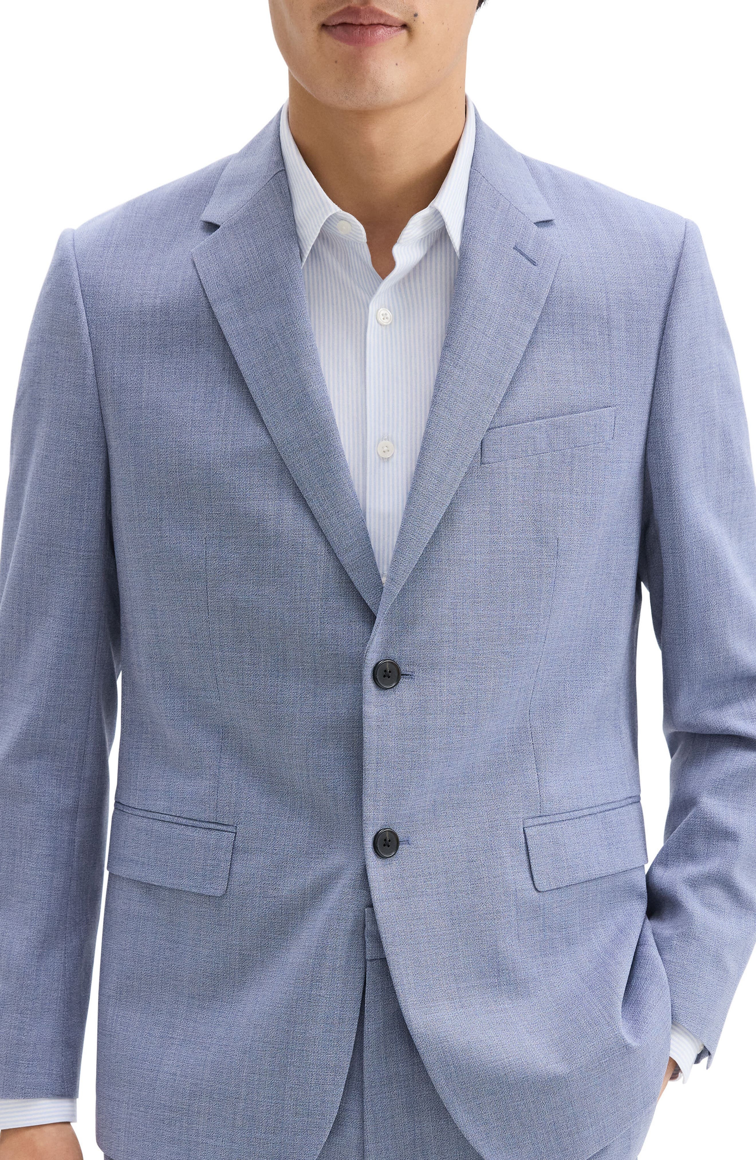 Theory Chambers Wool Blend Sport Coat in Light Indigo at Nordstrom - 4