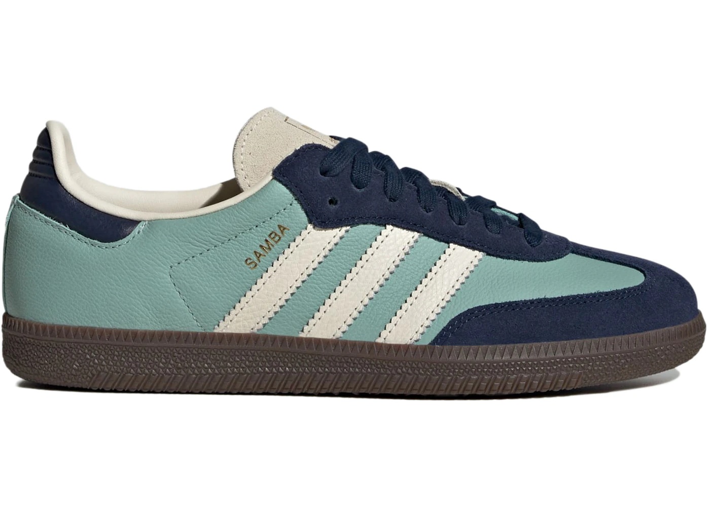 adidas Samba OG Hazy Green Night Indigo (Women's) - 1