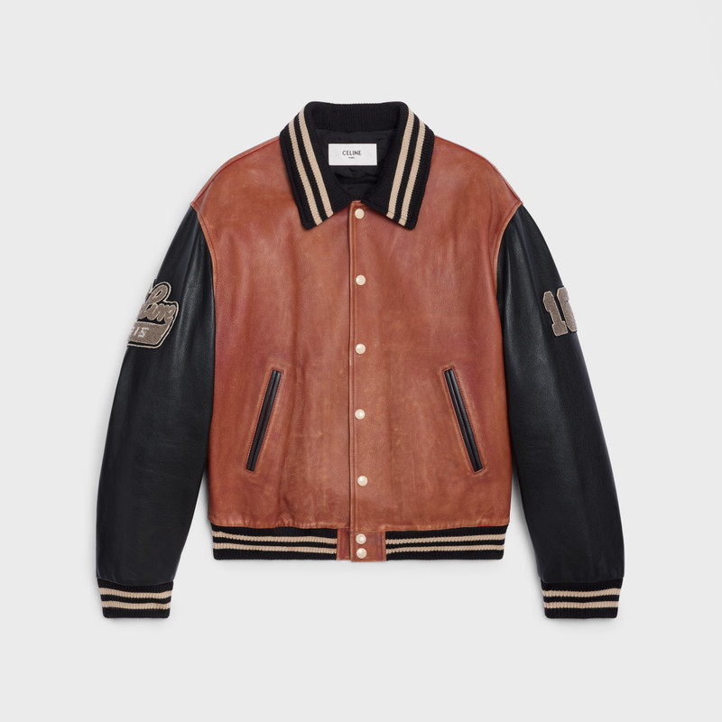 OVERSIZED TEDDY JACKET IN GRAINED CALFSKIN 1