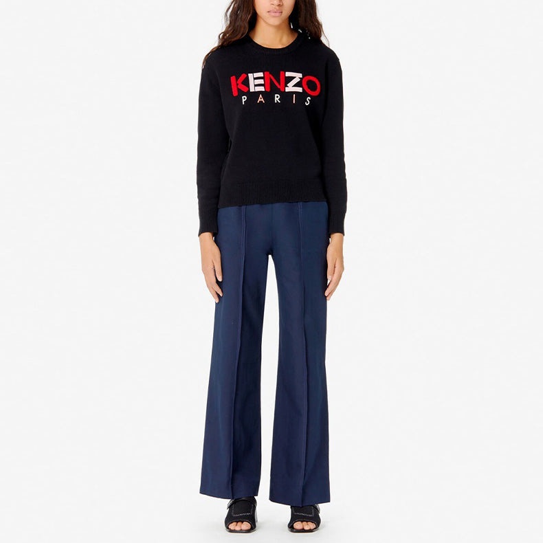 KENZO SS20 Long Sleeves Pullover Knit Black FA5-2PU507-808-99 - 3