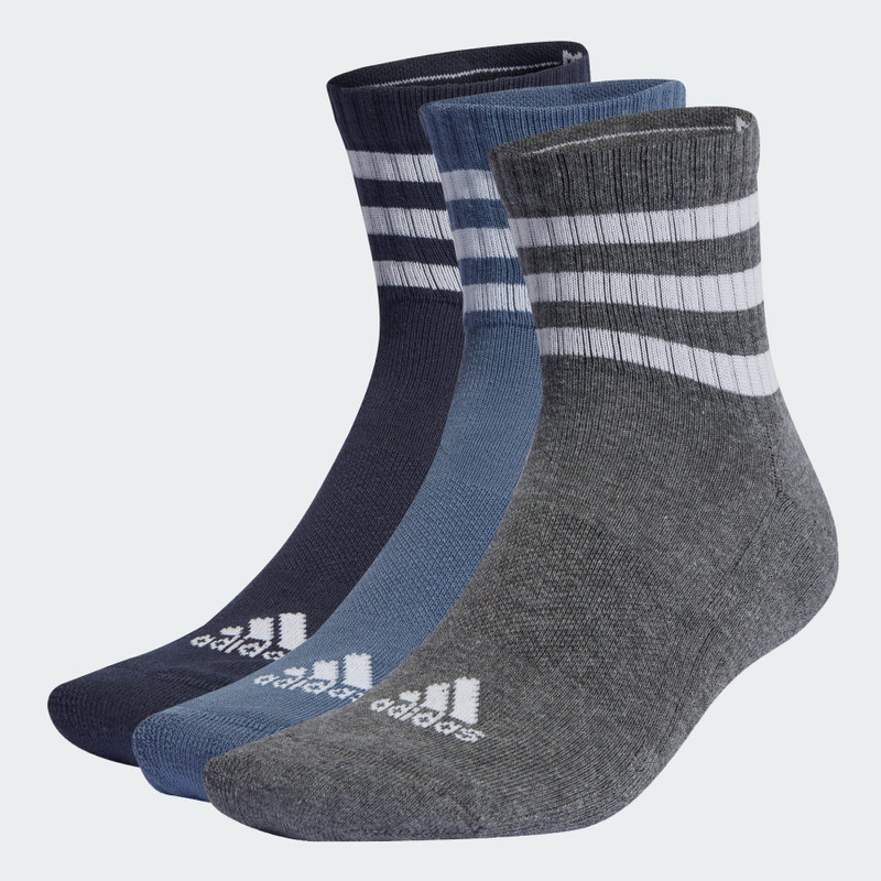 3-Stripes Cushioned Sportswear Low-Cut Socks 3 Pairs 1