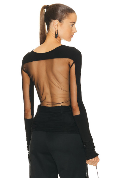 GRACE LING Square Sheer Cut Out Top outlook