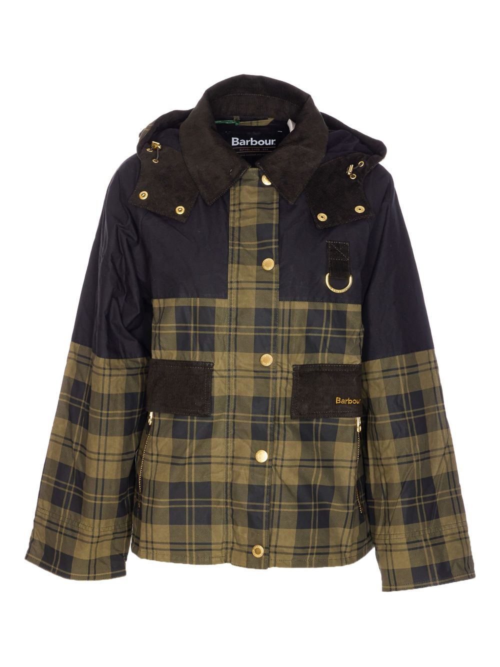 Elaine tartan-check zip-front jacket - 1