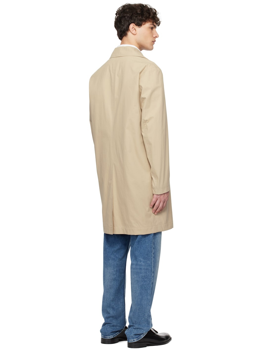 Beige Classic-Fit Coat - 3