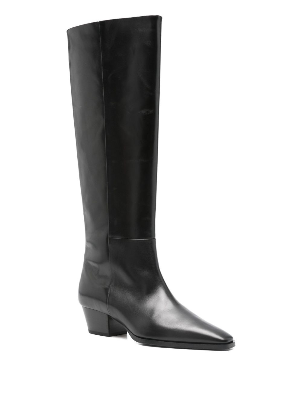 50mm Medea leather pointed-toe knee-high boots - 2