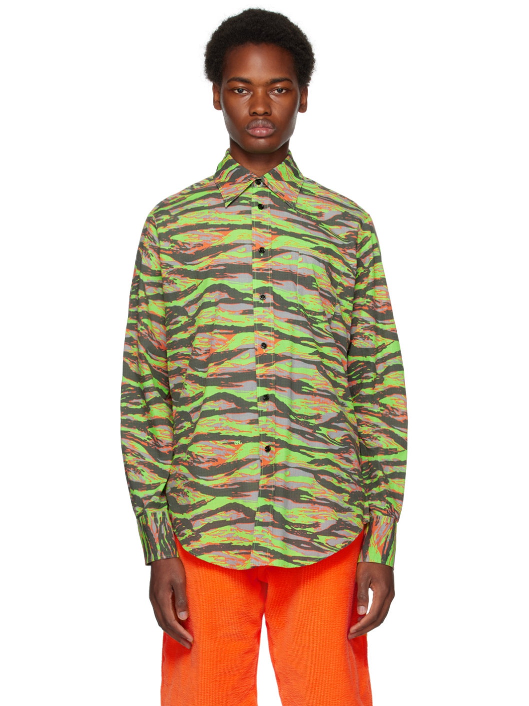 Green Printed Shirt - 1