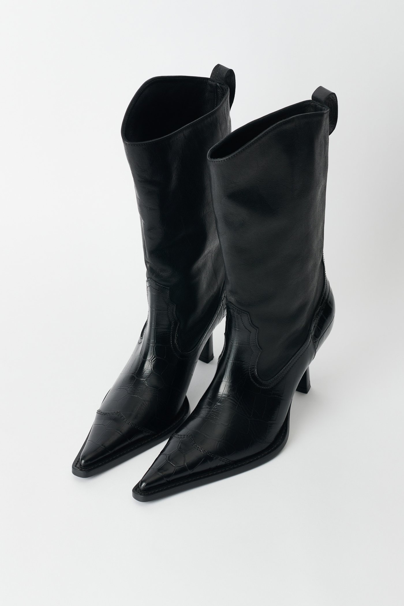 Texan Boot Black Saloon Leather - 7