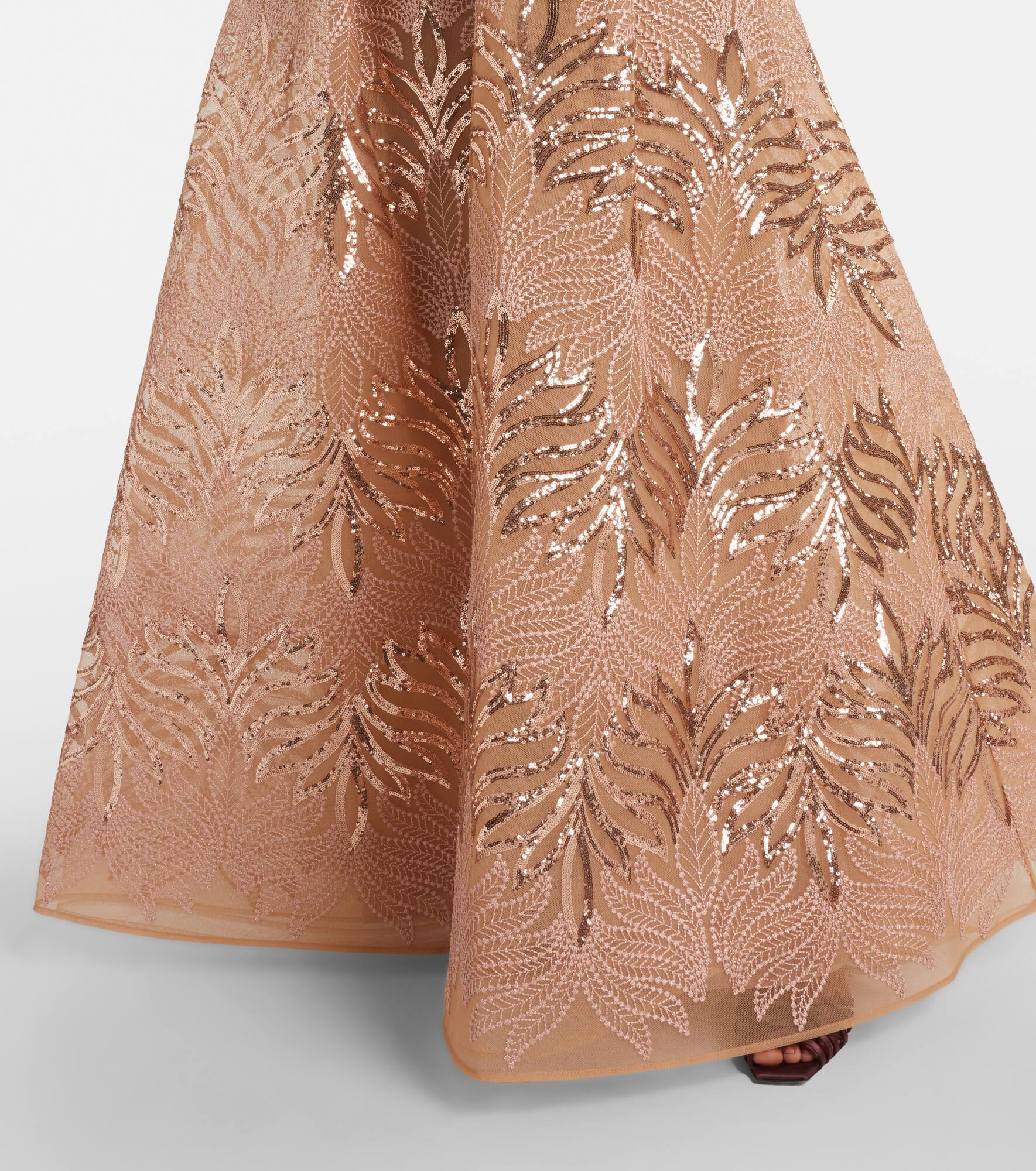 Sequined strapless gown - 6