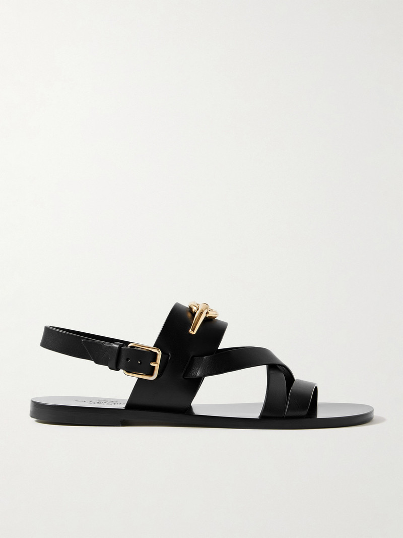 Vlogo Embellished Leather Sandals 1