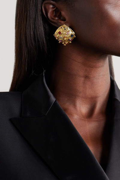 Jennifer Behr Deon gold-plated crystal earrings outlook