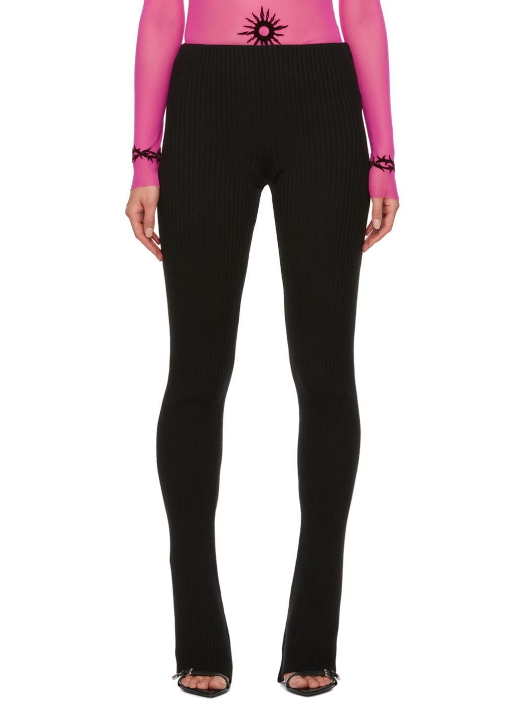 Black Button Lounge Pants - 1