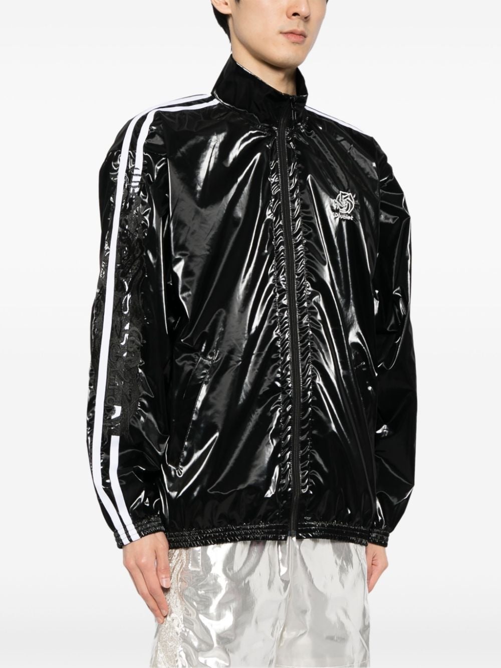 patent-finish track jacket - 3