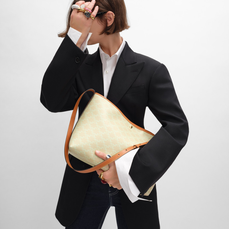 SOFT SHOPPER BAG IN TRIOMPHE CANVAS AND CALFSKIN 3