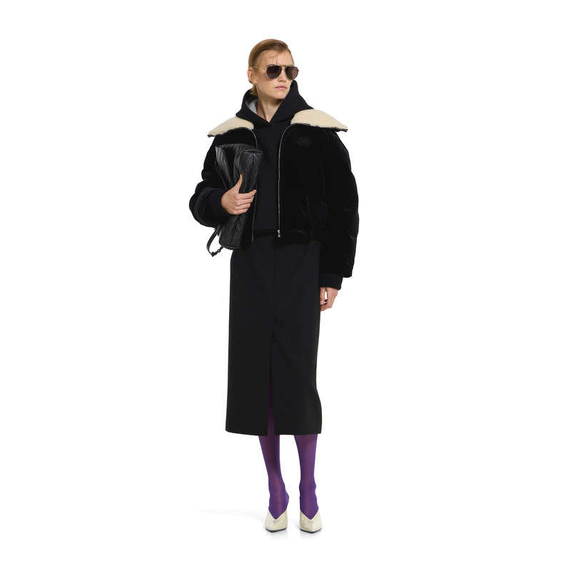 GUCCI Wool crêpe skirt with Gucci detail outlook