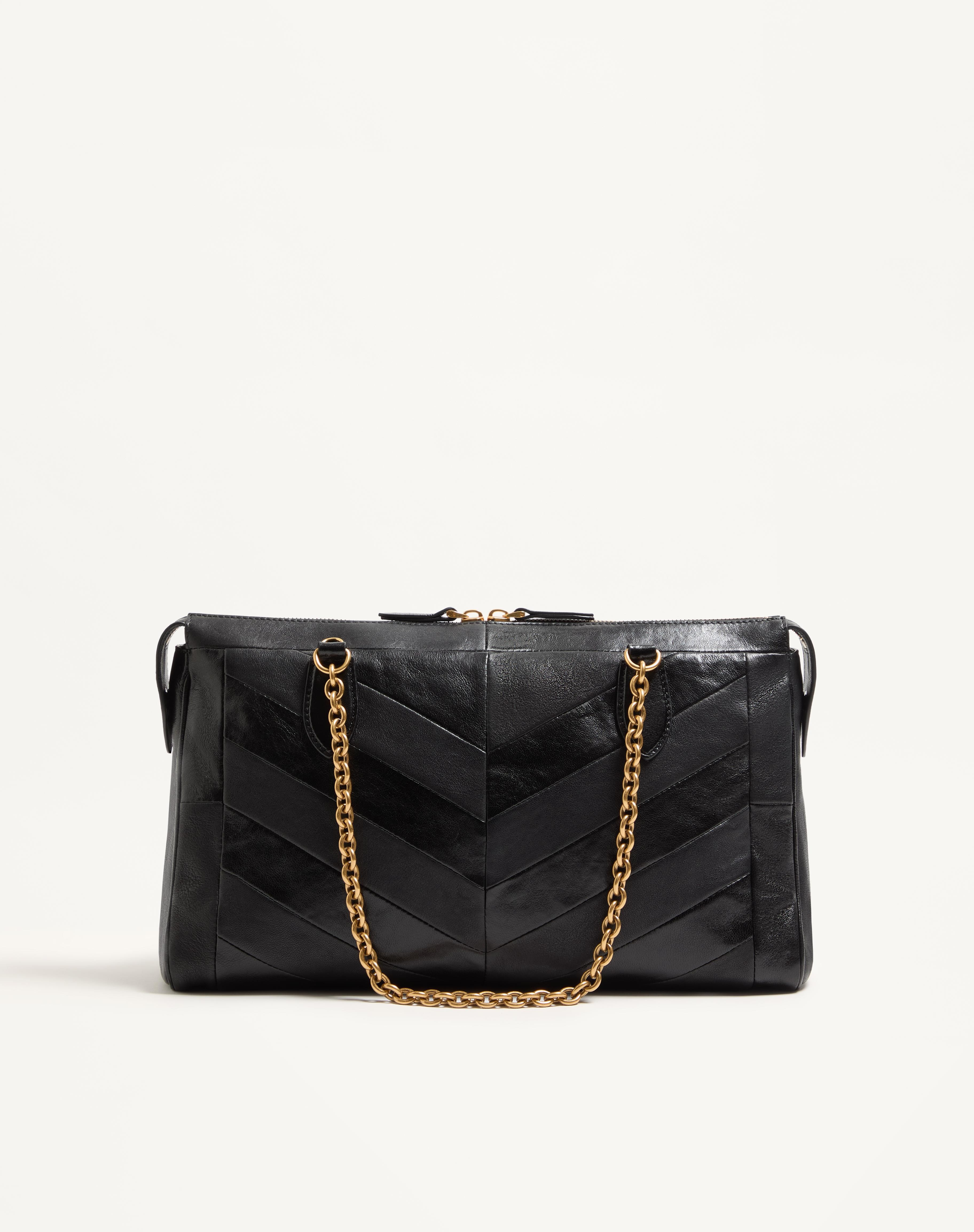 VALENTINO GARAVANI PANTHEA SHOULDER BAG IN NAPPA LEATHER WITH CHEVRON PATTERN - 5