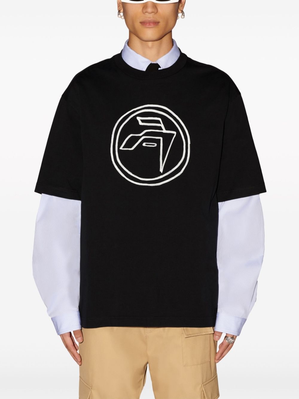 Emblem-print organic-cotton T-shirt - 3