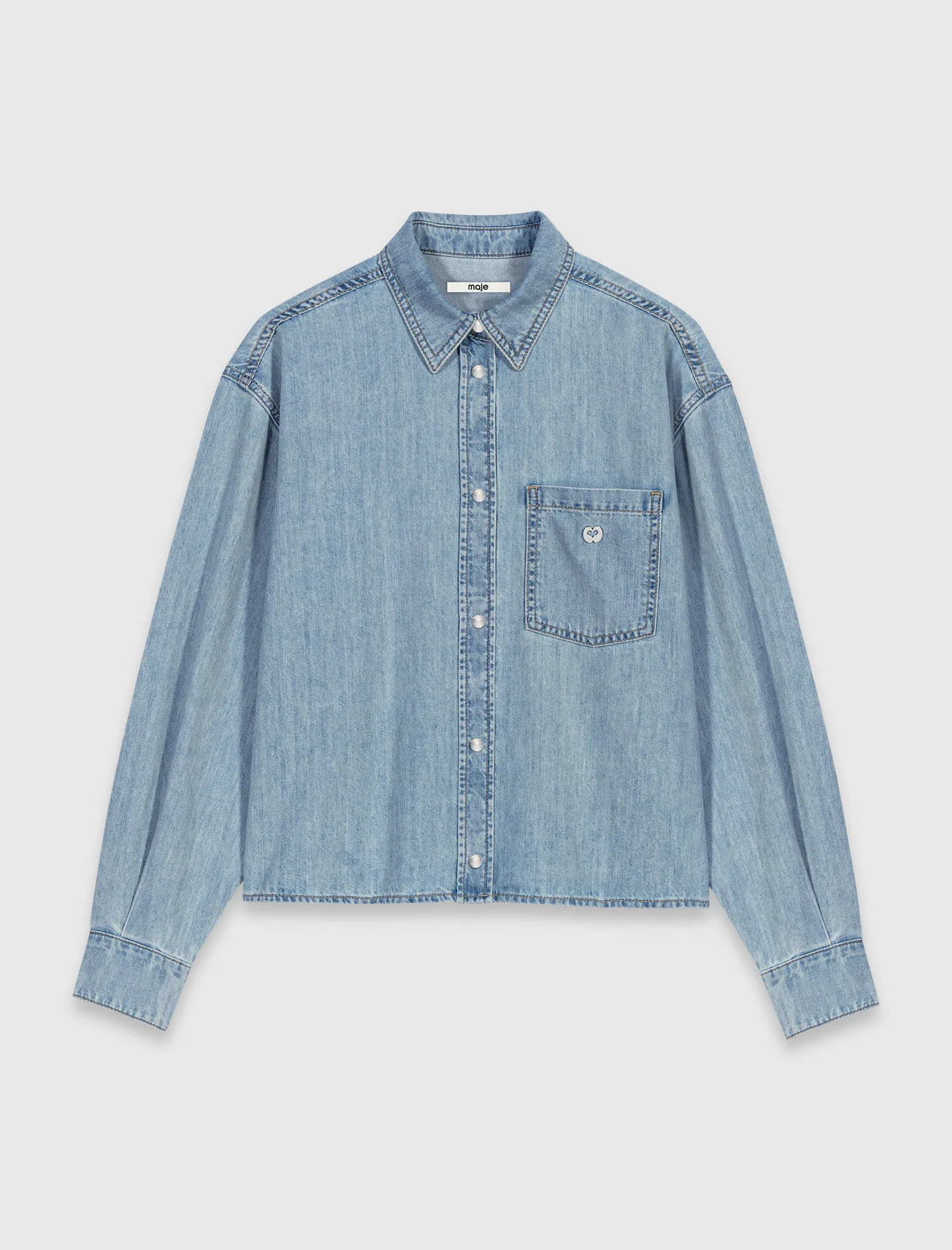 Denim shirt with logo - 1