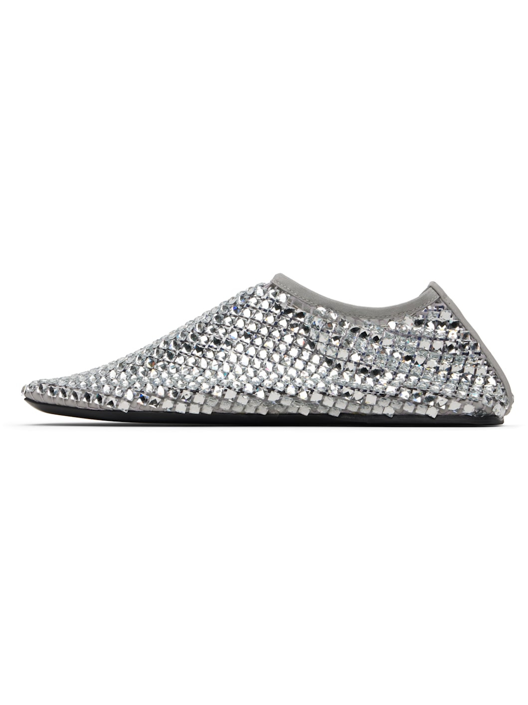 Silver Minette Bezeled Flats - 3