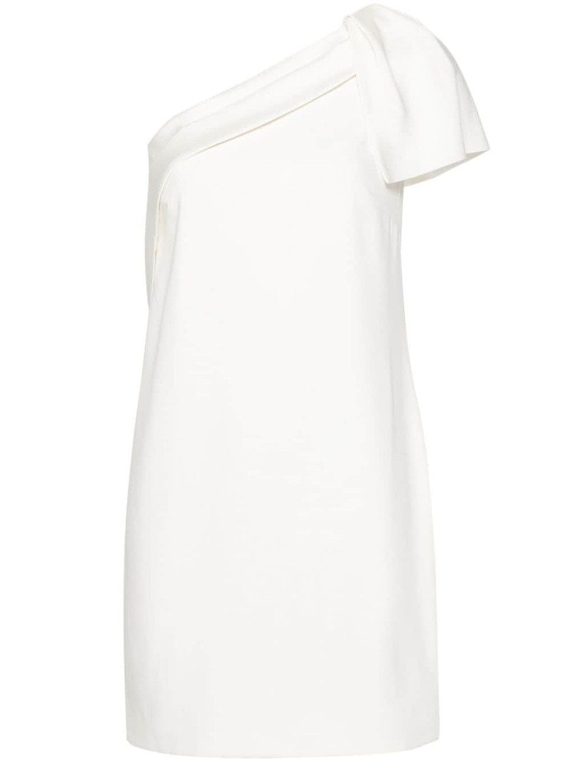 crepe one-shoulder mini dress 1