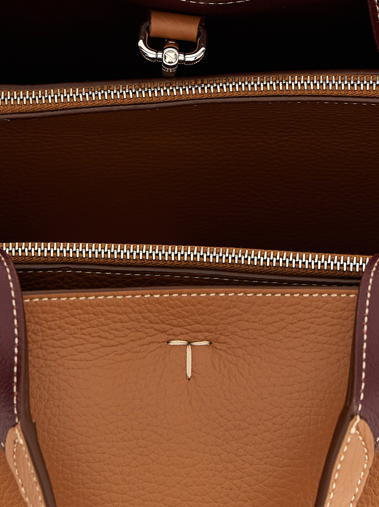Mini Leather Handbag Hand Bags Brown - 4