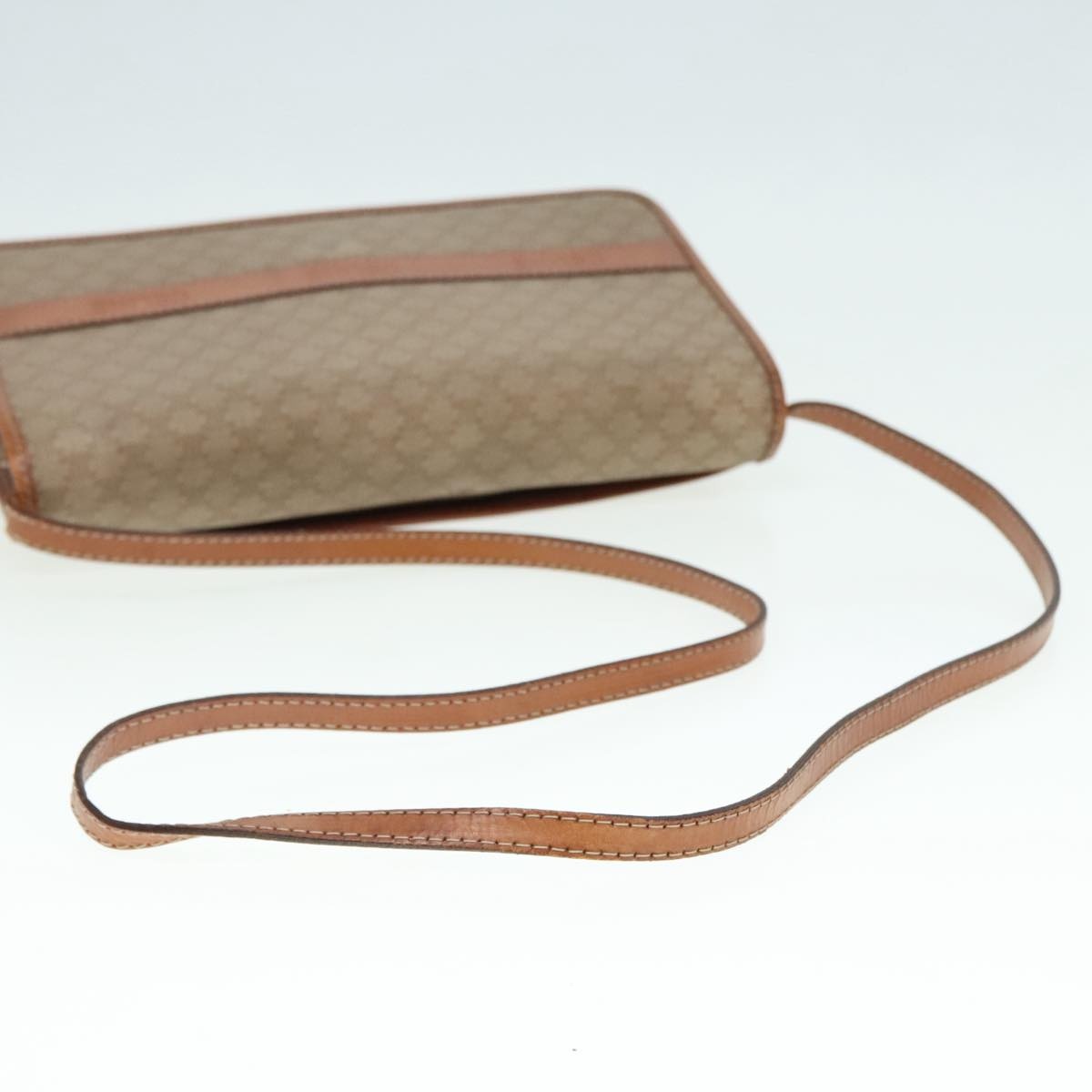 CELINE Macadam Canvas Shoulder Bag Pvc Beige - 7