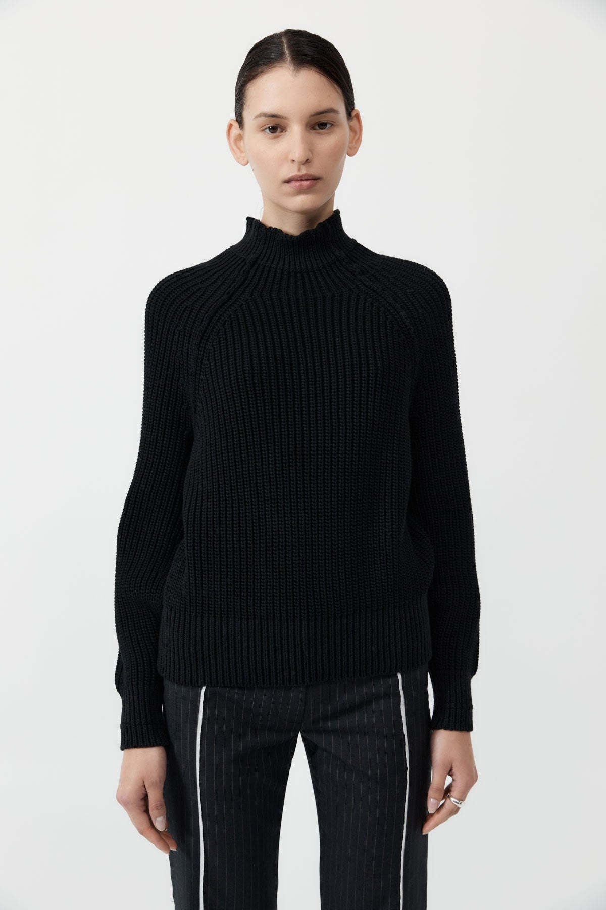 Split Sleeve Jumper - Black - 4
