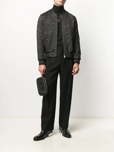 SAINT LAURENT straight-leg tailored trousers outlook