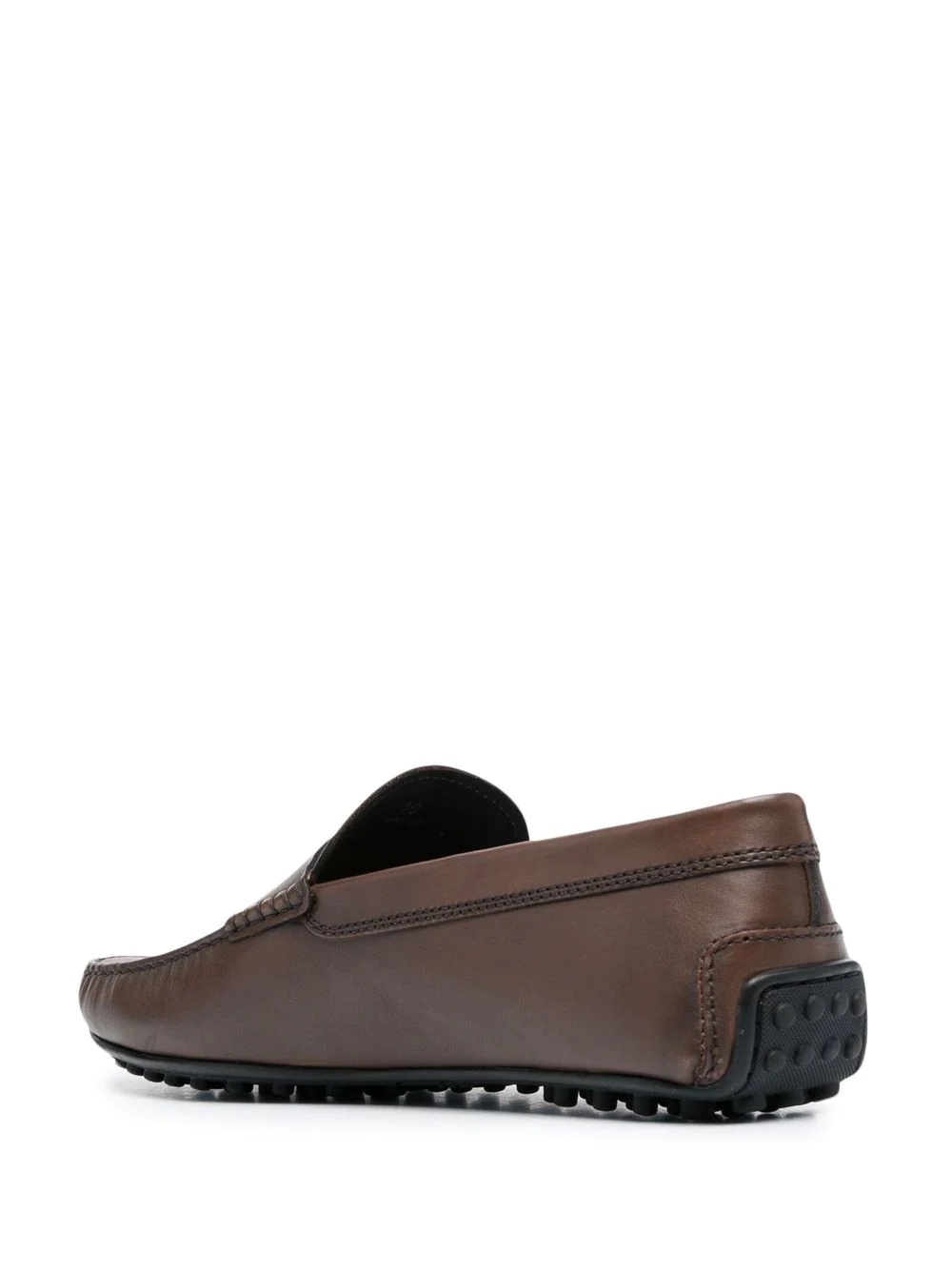 embossed-logo detail loafers - 3
