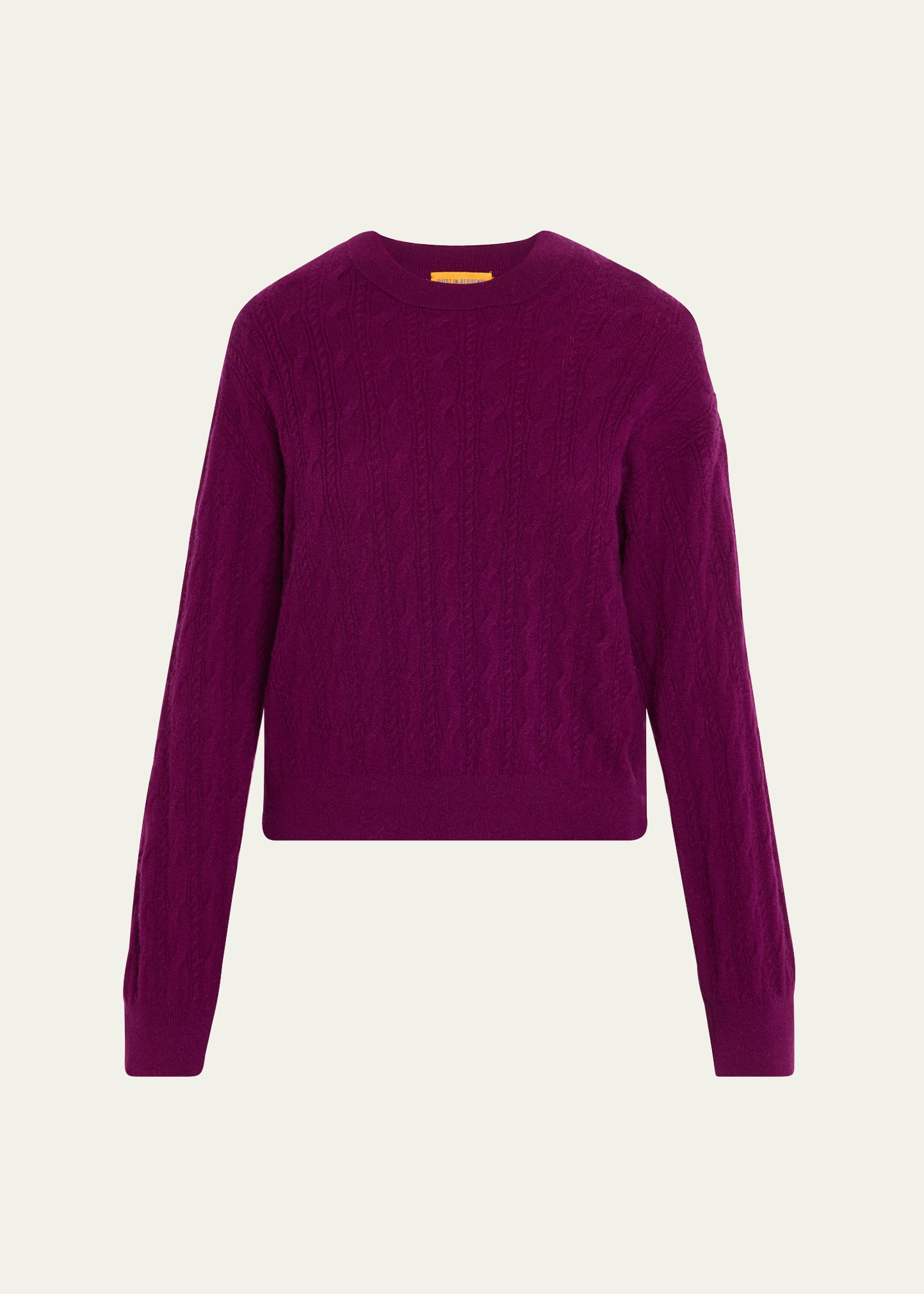 Cashmere Cable Collegiate Sweater - 1