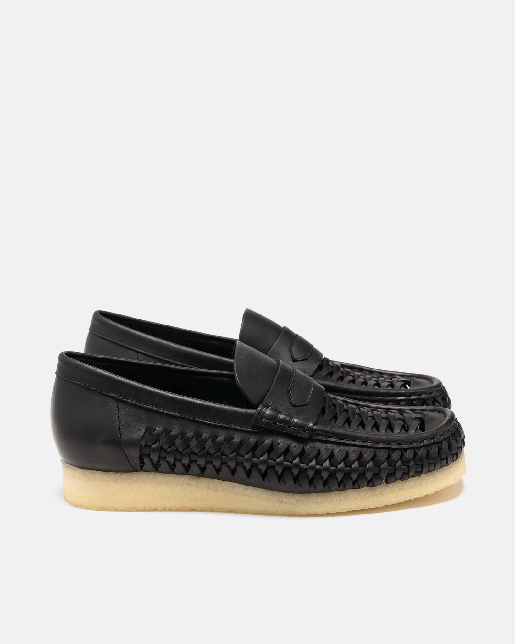 Wallabee Loafer Weave Black Leather - 1