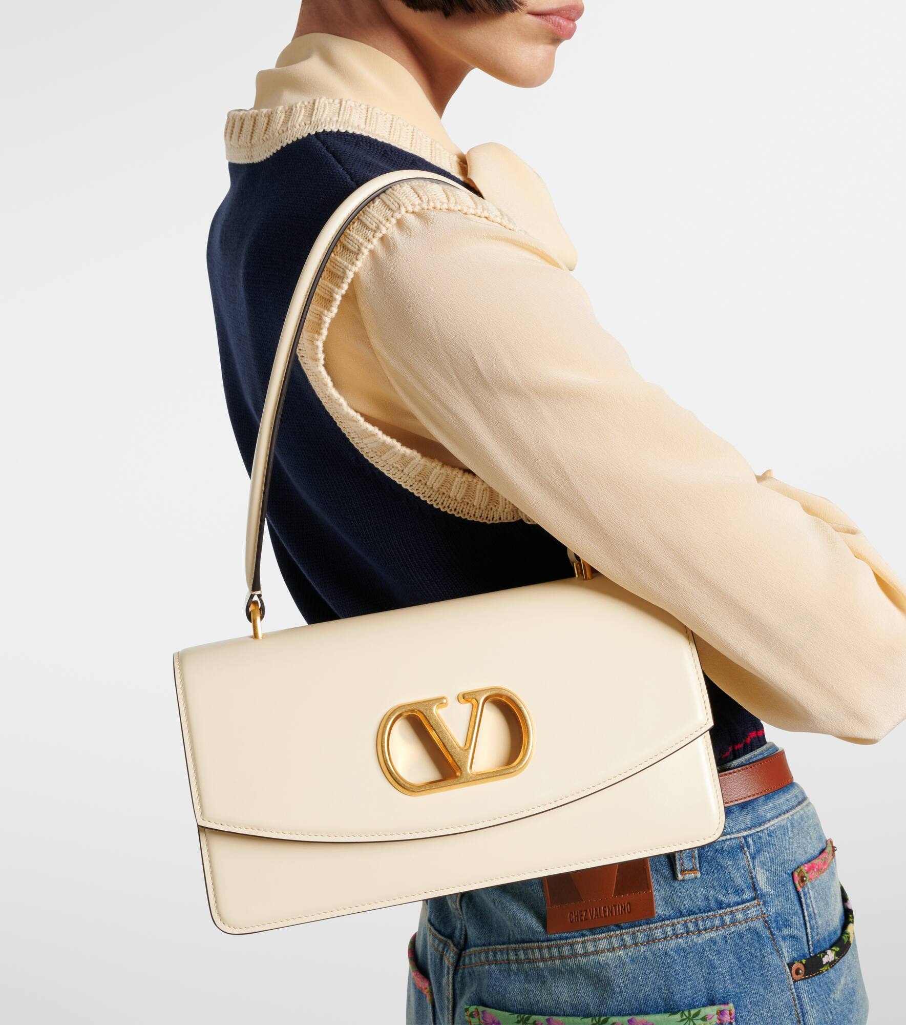 Vain VLogo leather tote bag - 2