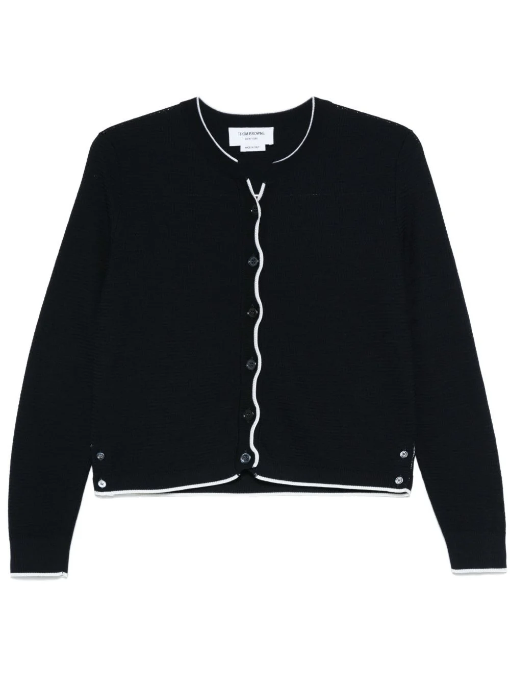 4 Bar Stripes textured cardigan - 1