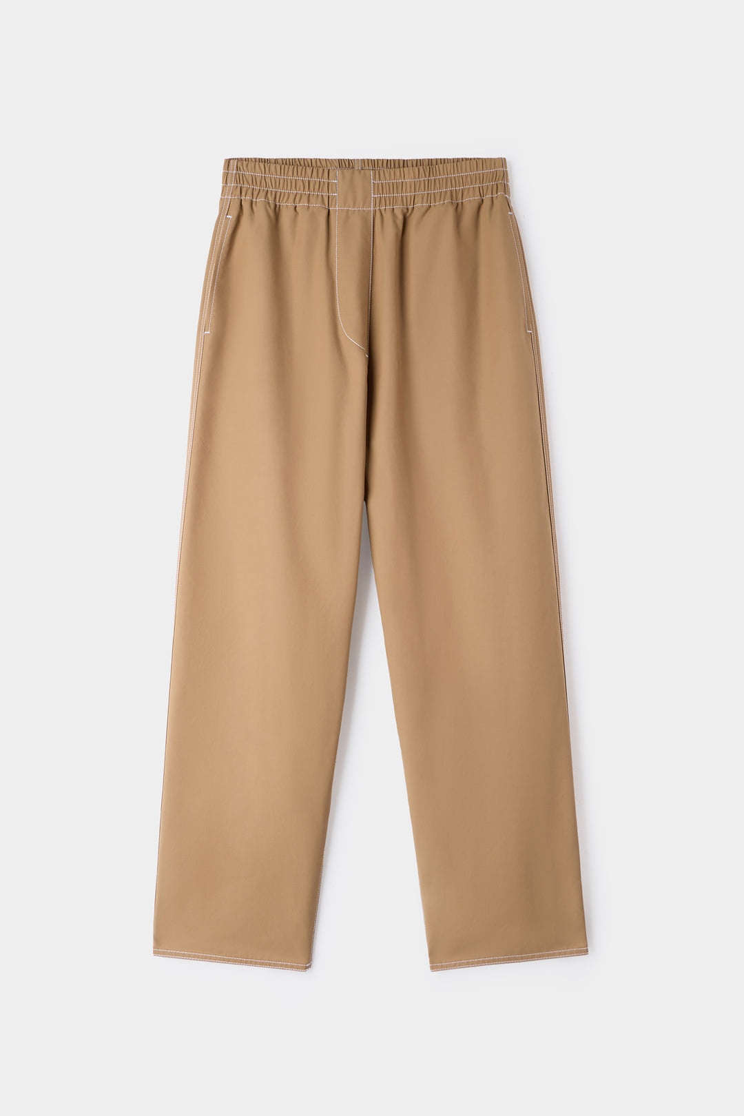 ELASTIC PANTS / dark beige - 1