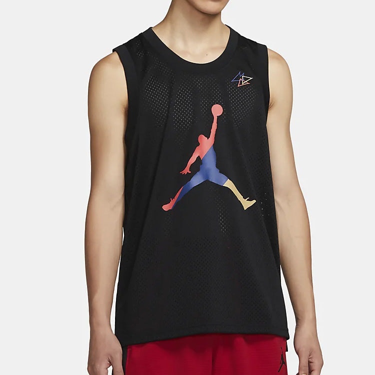 Air Jordan Sport DNA Mesh Breathable Jersey Black CK9591-010 - 4