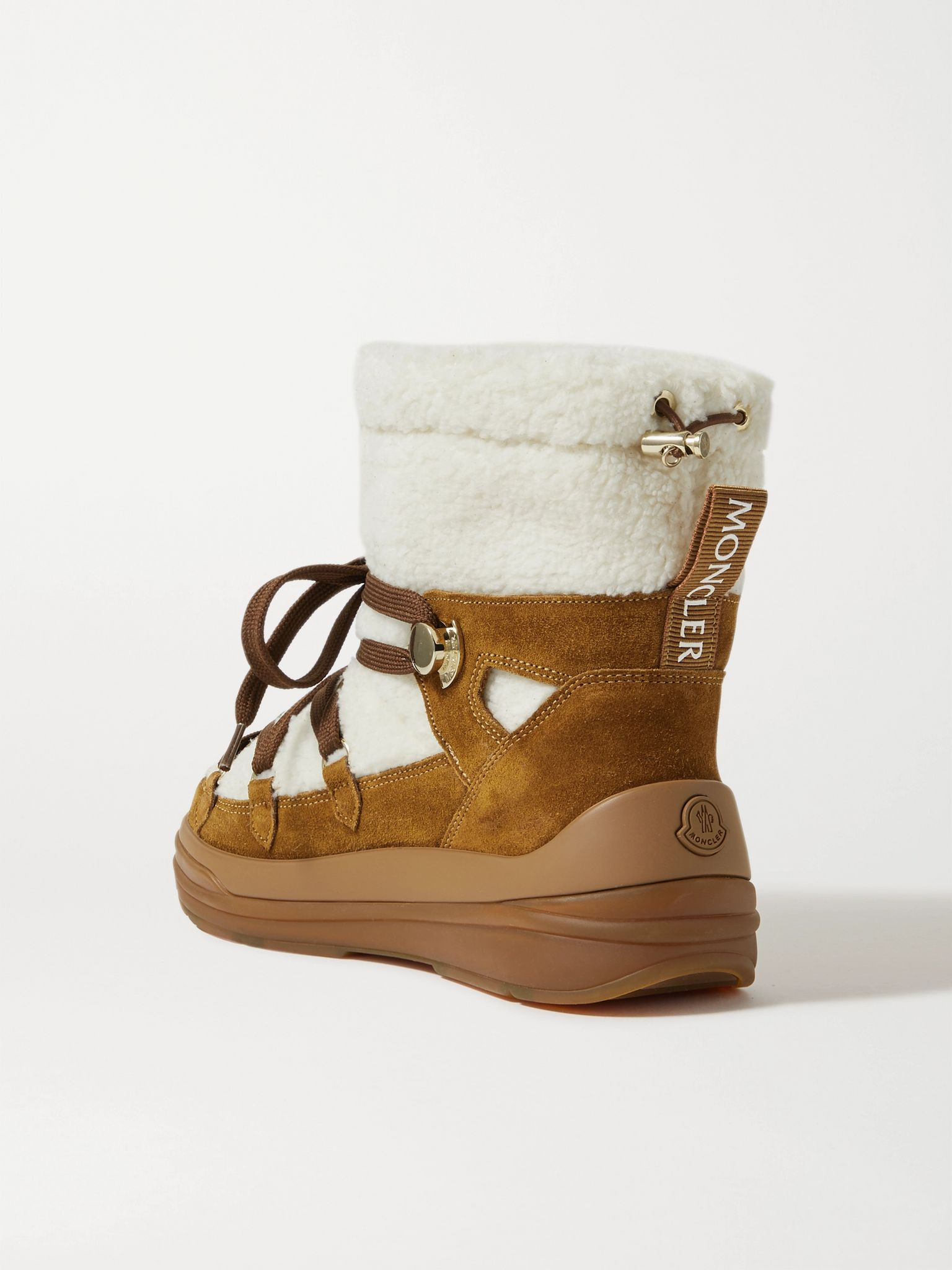 Insolux suede and shearling snow boots Tan - 3