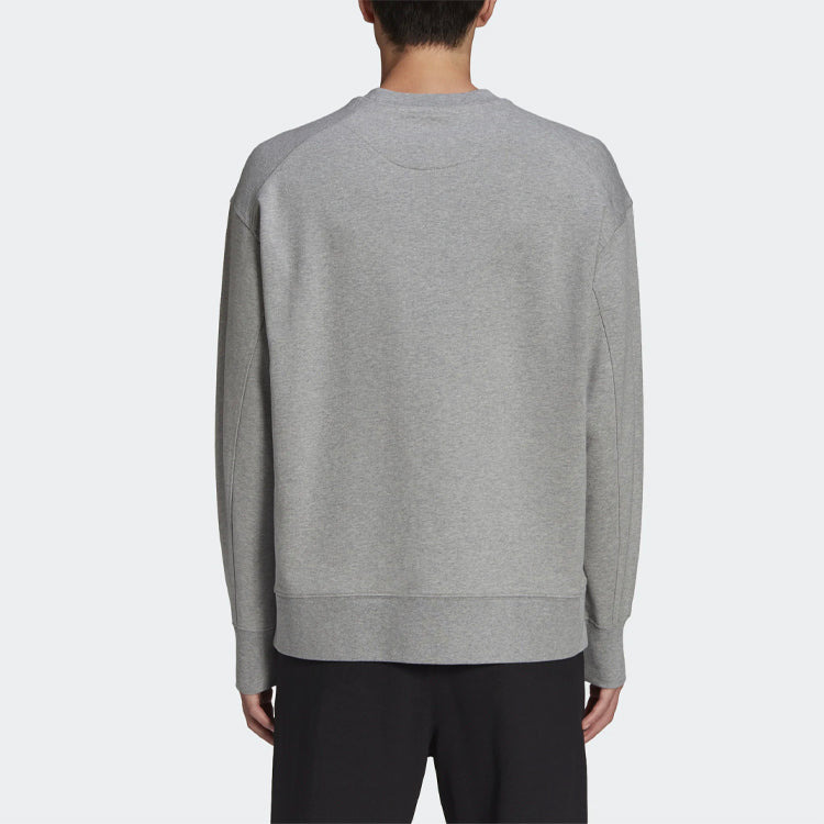 Men's Y-3 SS21 Logo Round Neck Pullover Gray GV4195 - 3