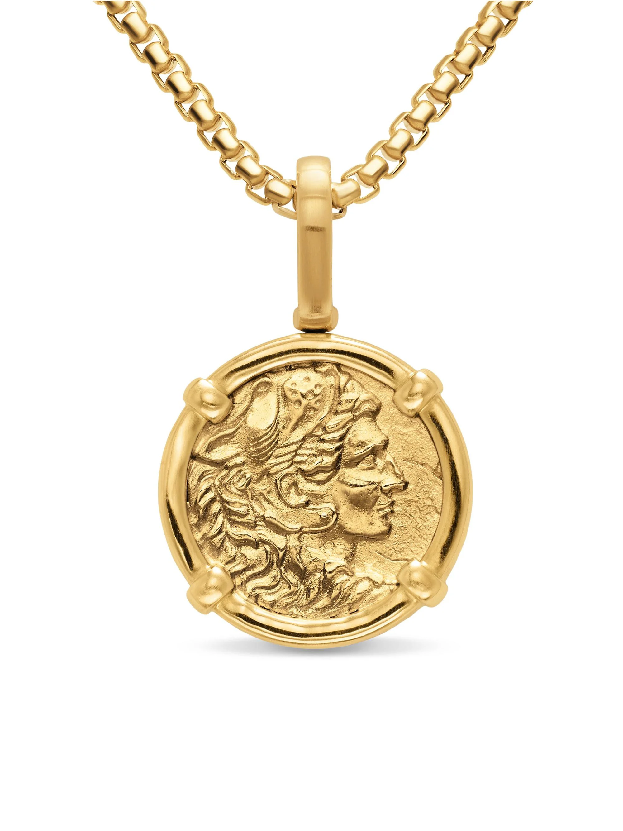 Men's Alexander the Great Amulet in 18K Yellow Gold, 20.5MM - Gold - 1