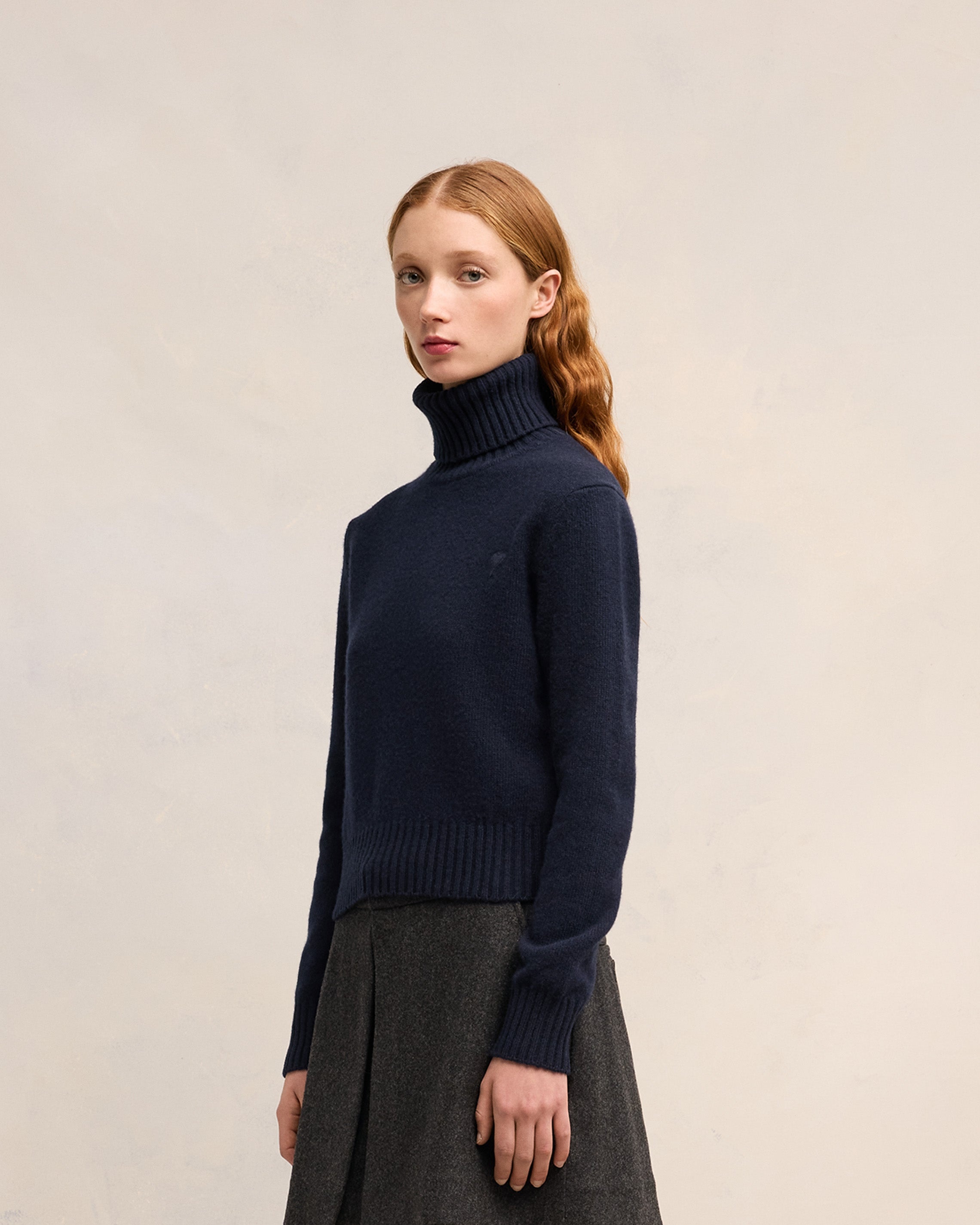 CASHMERE AMI DE COEUR TURTLE NECK SWEATER - 6