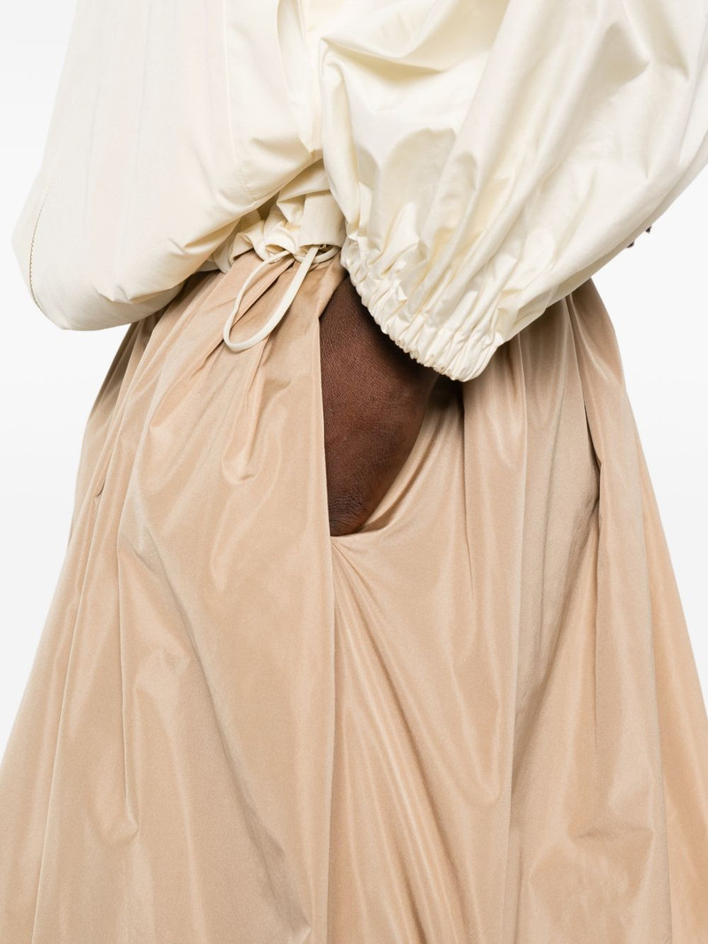 drawstring gathered maxi skirt 5