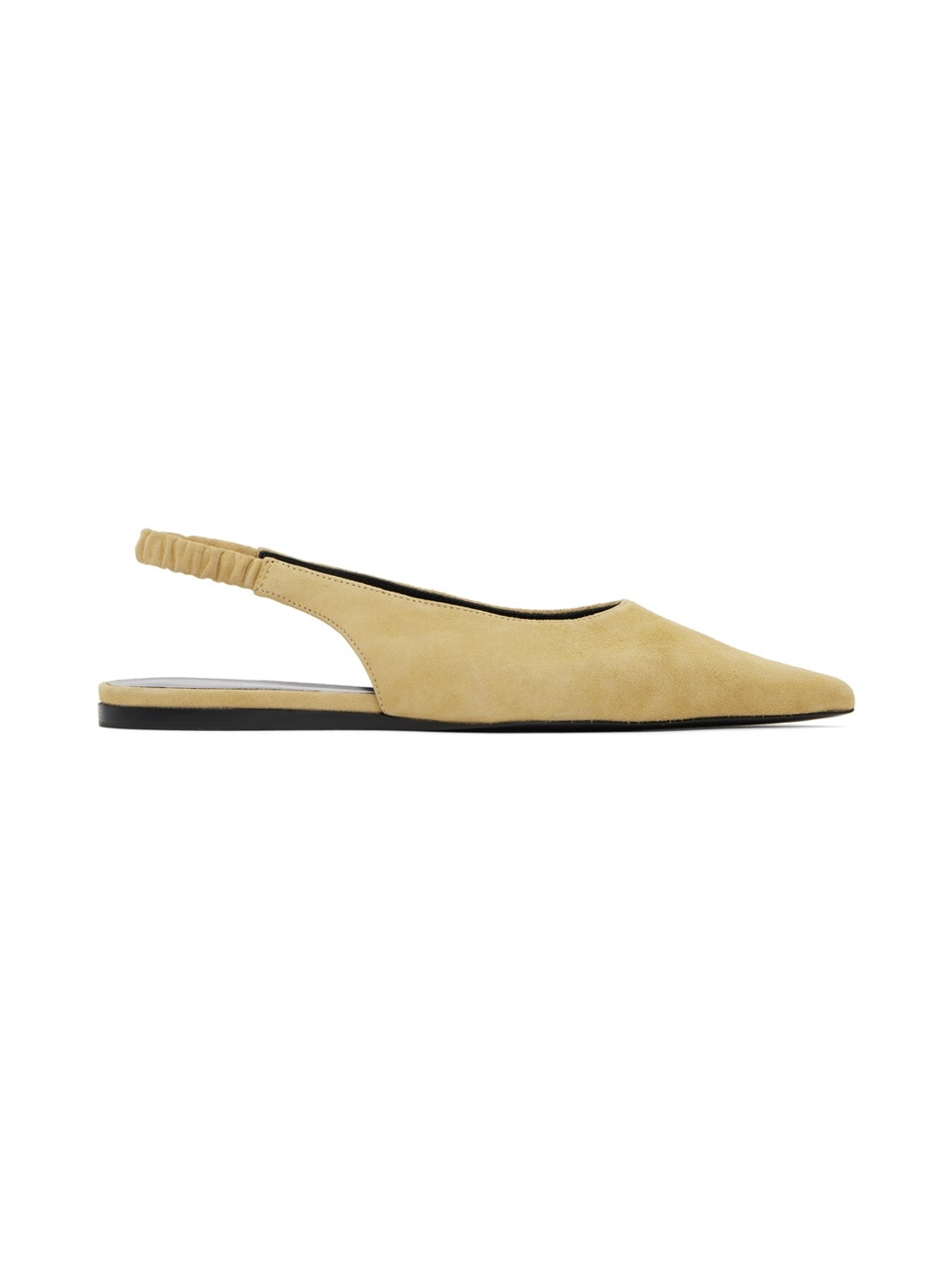 Beige Spike Slingback Ballerina Flats - 1