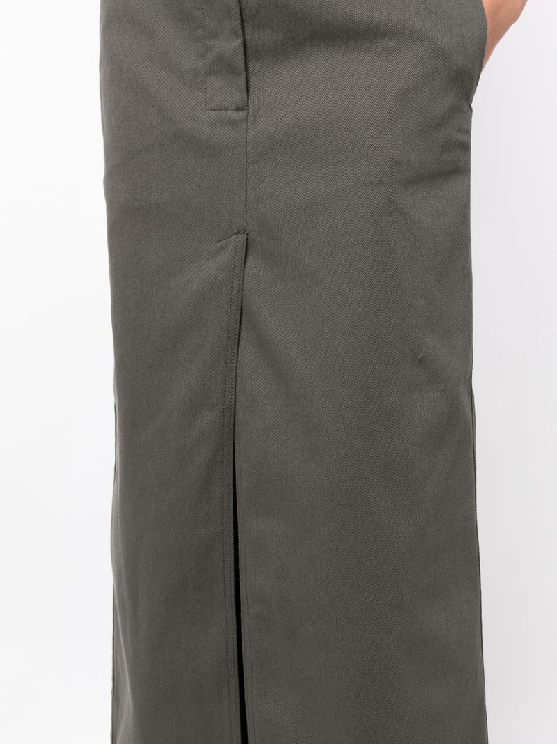 belted cotton straight skirt 5