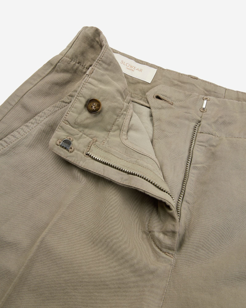 SLOWEAR Regular fit trousers in cotton and linen twill outlook