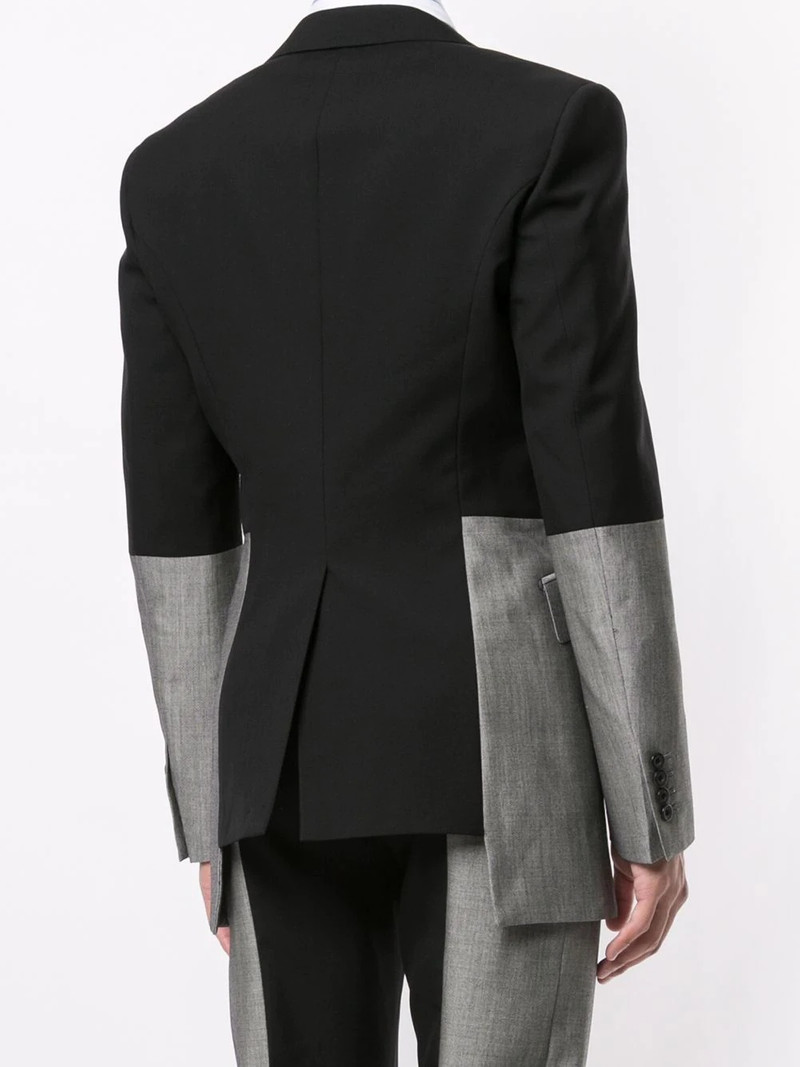 two-tone single-breasted suit jacket 4