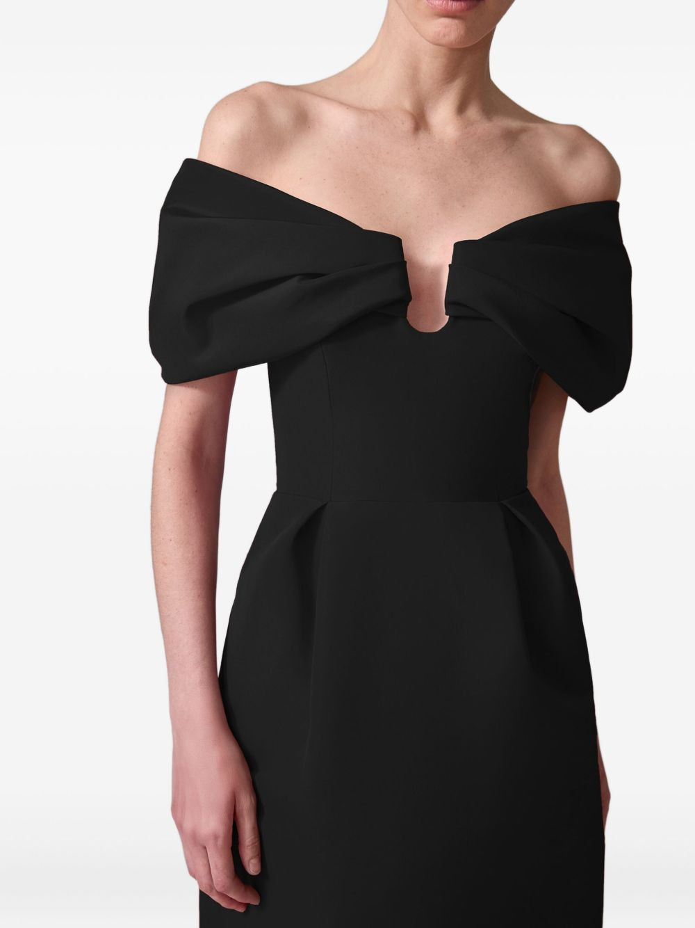 bow-detail midi dress - 4