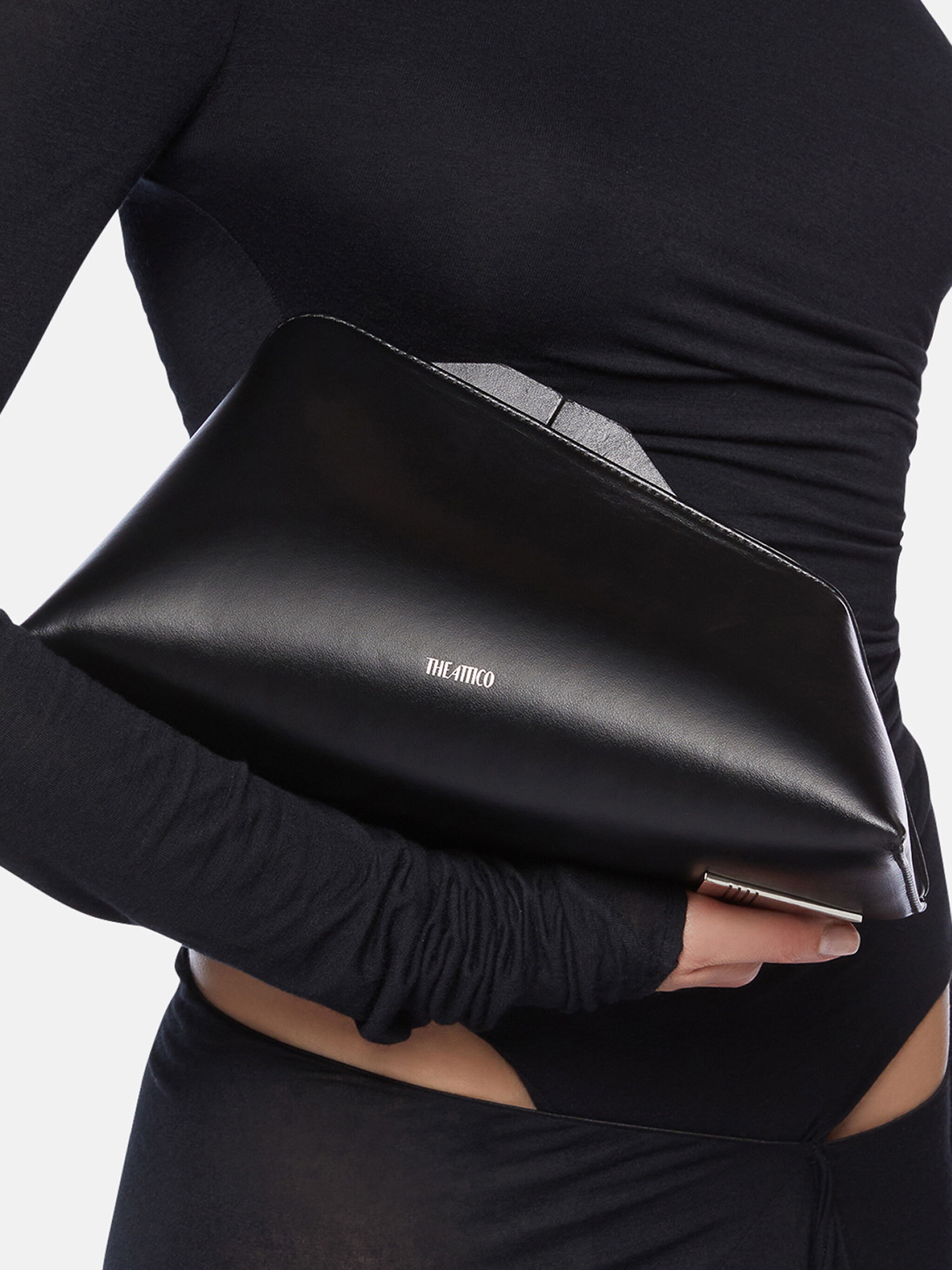 ''8.30PM'' BLACK OVERSIZED CLUTCH - 2