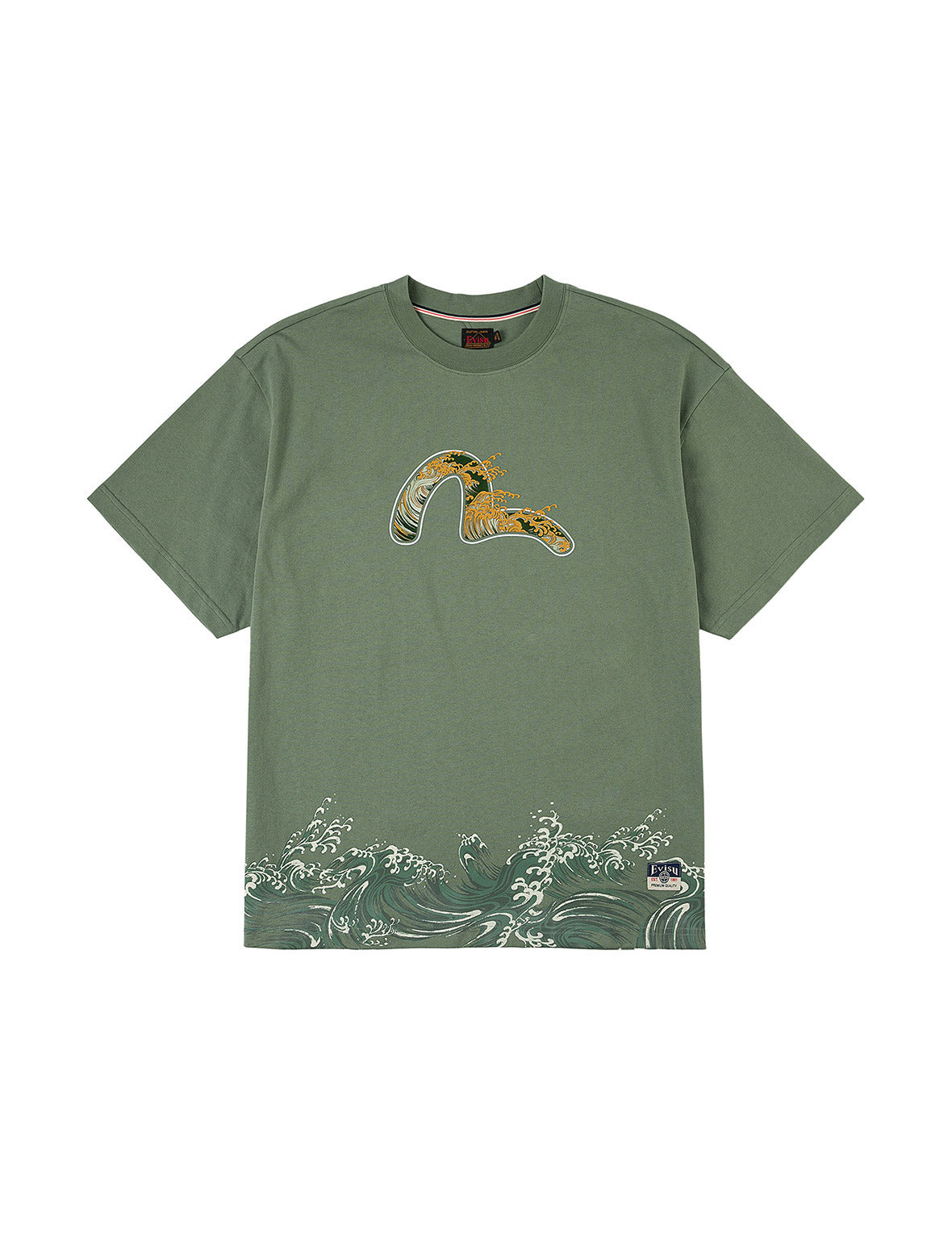 Seagull and Wave Print Relax Fit T-Shirt - 9
