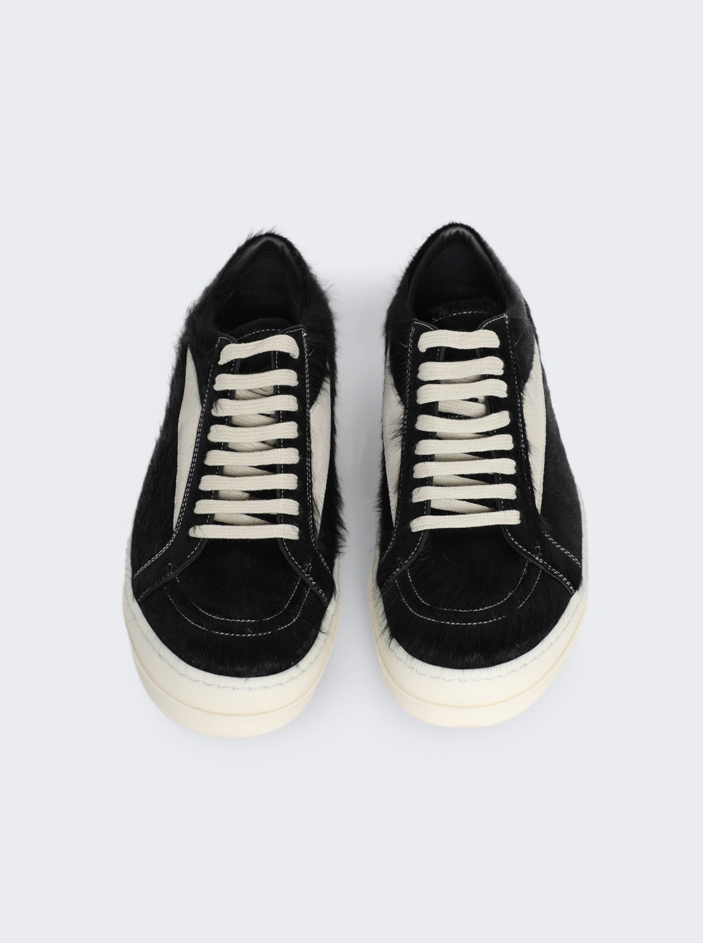 Scarpe In Pelliccia Calf Hair Vintage Sneakers Black And Milk - 3