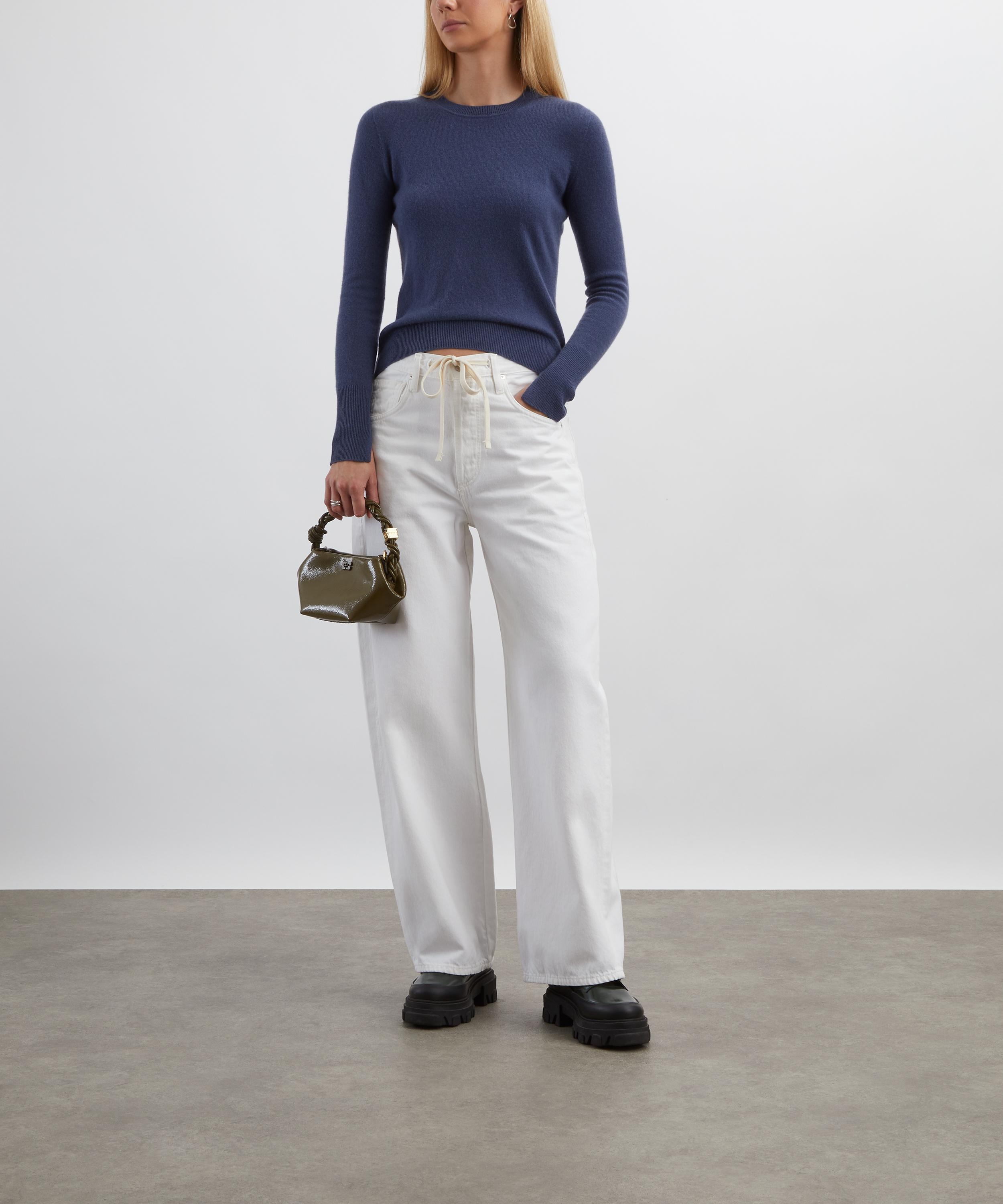 Brynn Drawstring Denim Trousers in Tulip - 2